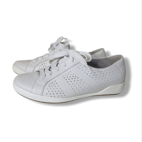 Dansko Orli Perforated Leather Sneakers Gray Lace Up I EU 39 I US 9 - Picture 1 of 11
